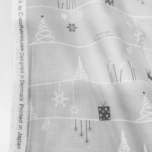 Algodón Navidad Renos gris